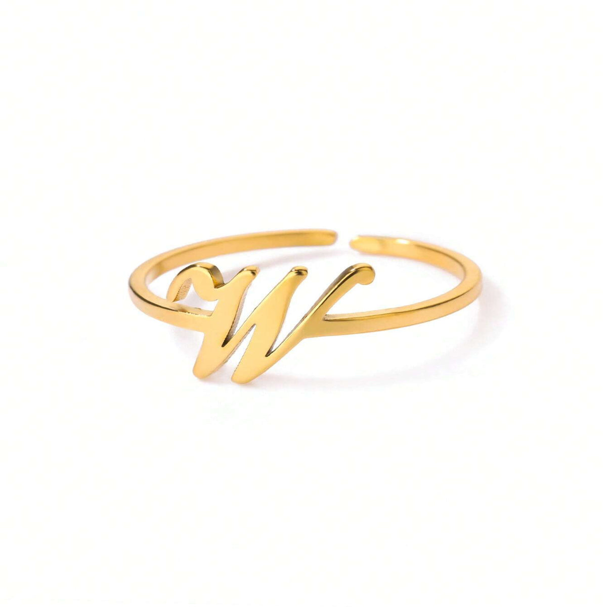 The Lettre Initial Ring — W-Gold