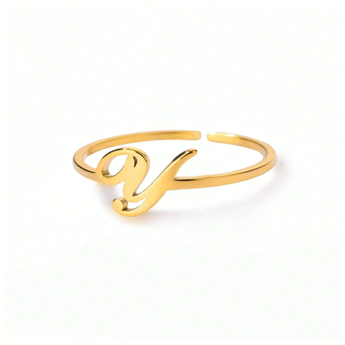 The Lettre Initial Ring — Y-Gold