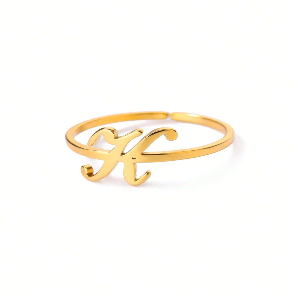 The Lettre Initial Ring — K-Gold