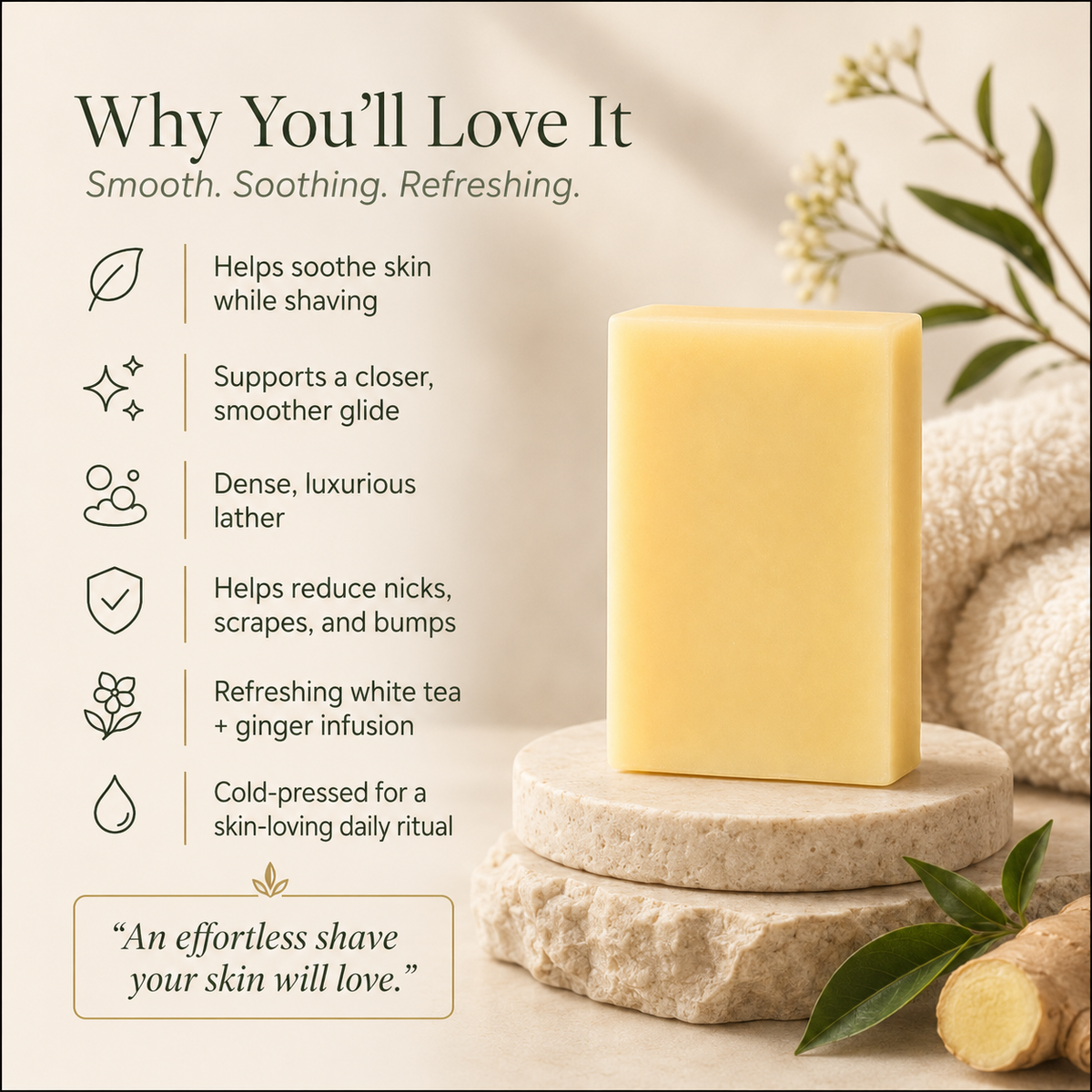Timeless White Tea & Ginger Shave Bar