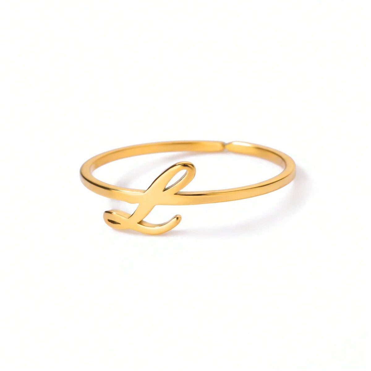 The Lettre Initial Ring — L-Gold