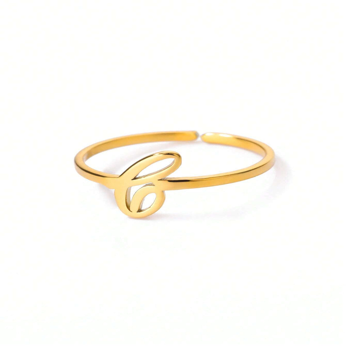 The Lettre Initial Ring — C-Gold