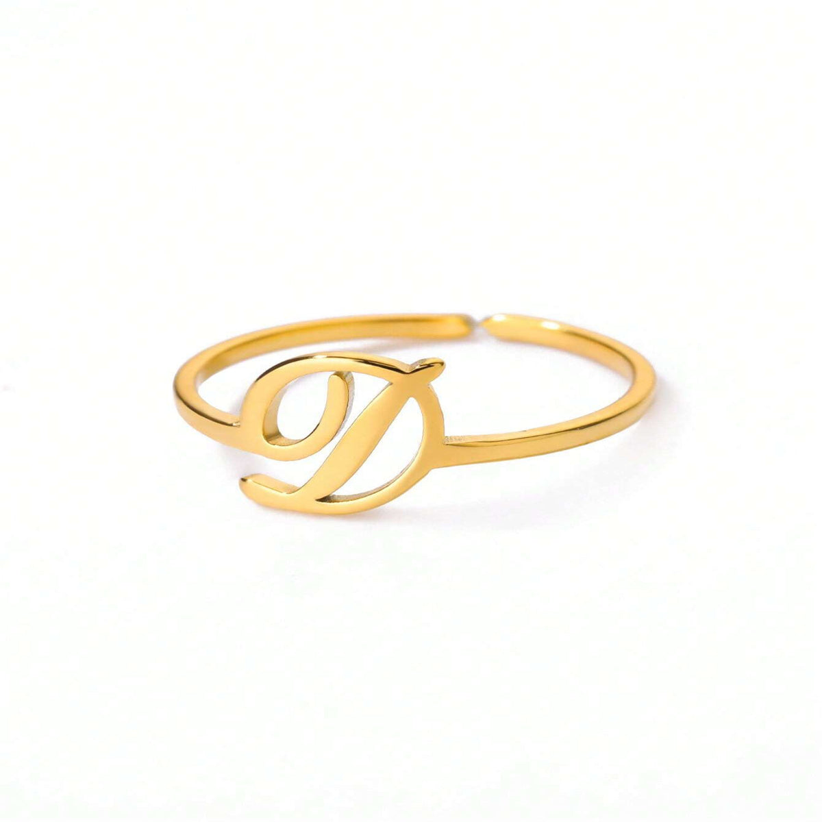 The Lettre Initial Ring — D-Gold