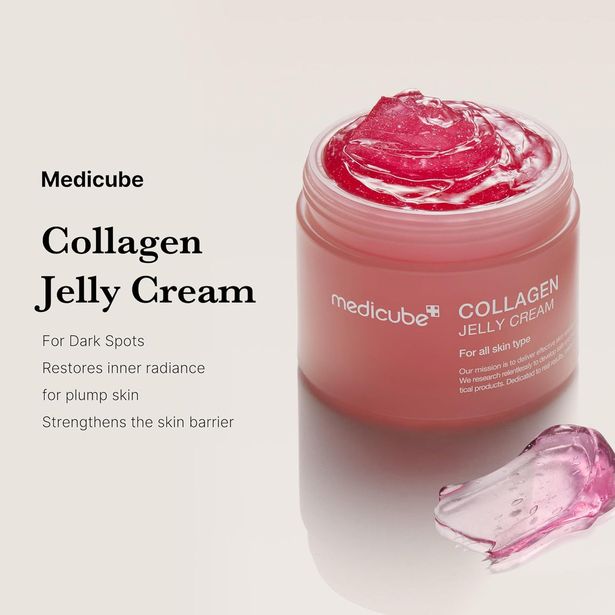 Medicube Collagen Jelly Cream · The Dewy Finish