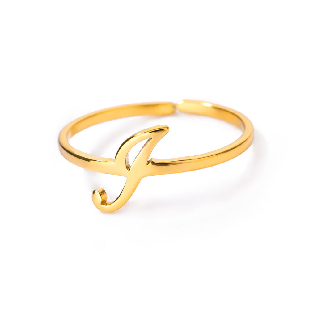 The Lettre Initial Ring — I-Gold