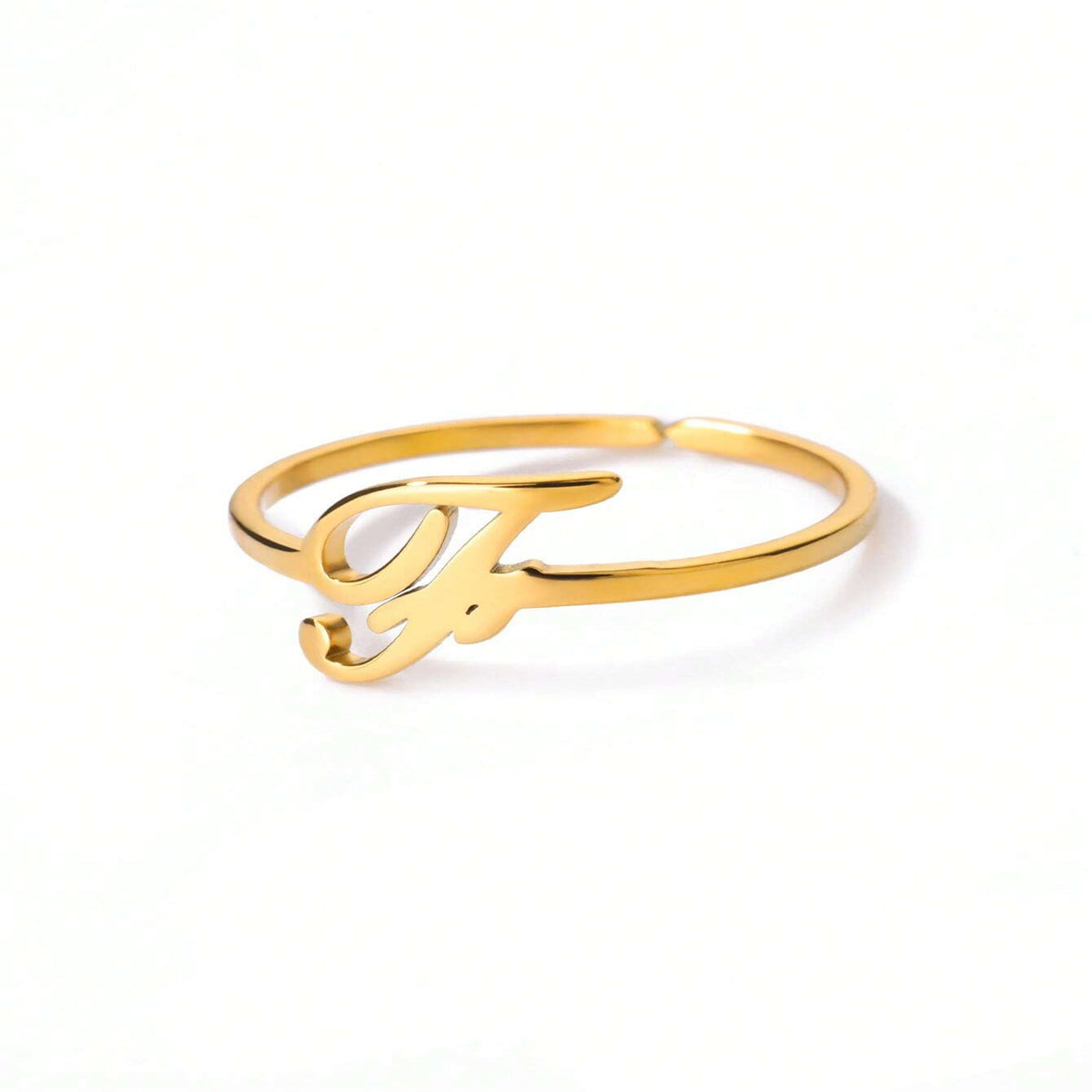 The Lettre Initial Ring — F-Gold