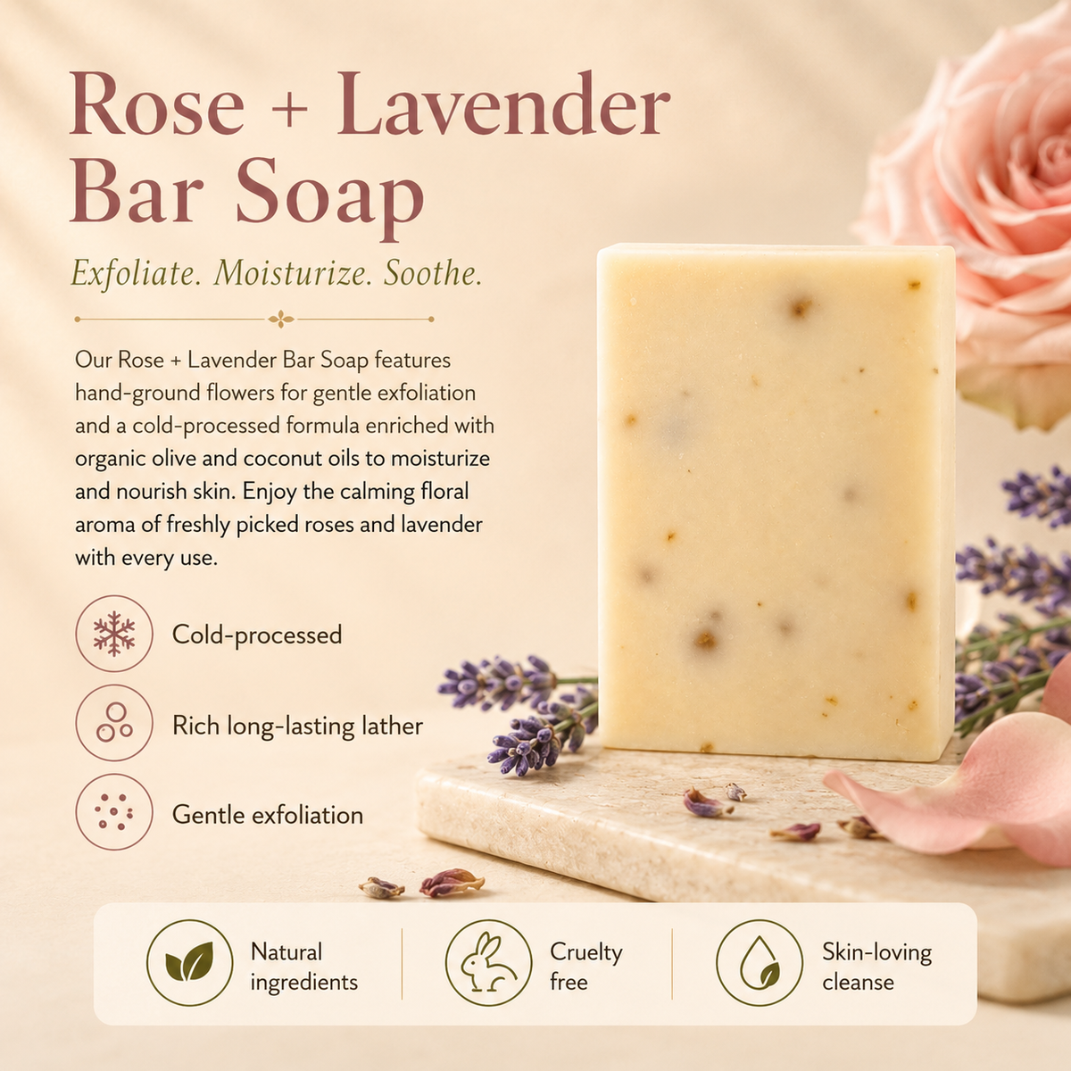 Timeless Rose & Lavender Wildflower Bar