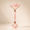 Timeless Rose Quartz Facial Roller & Travel Case