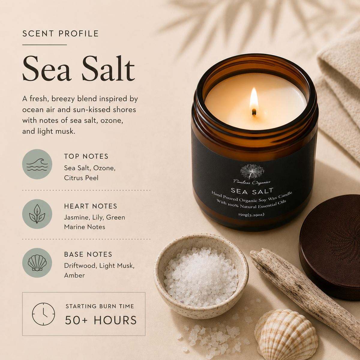 Timeless Sea Salt Soy Candle