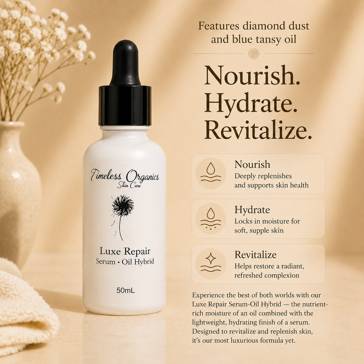 Timeless Luxe Repair Serum-Oil Hybrid · 50 mL