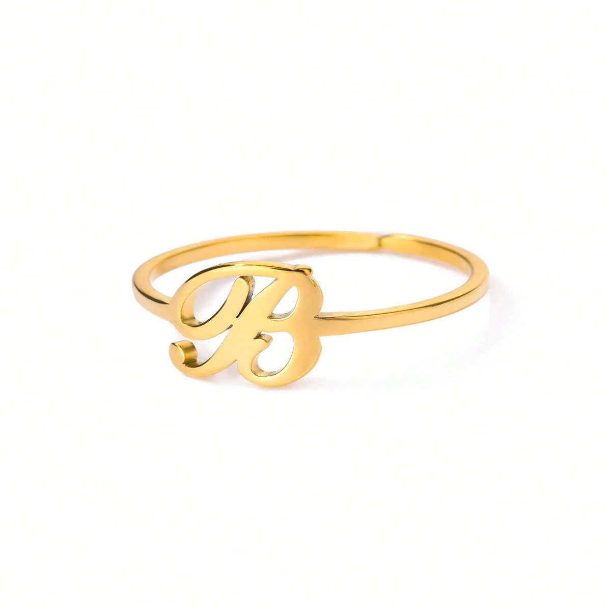 The Lettre Initial Ring — B-Gold