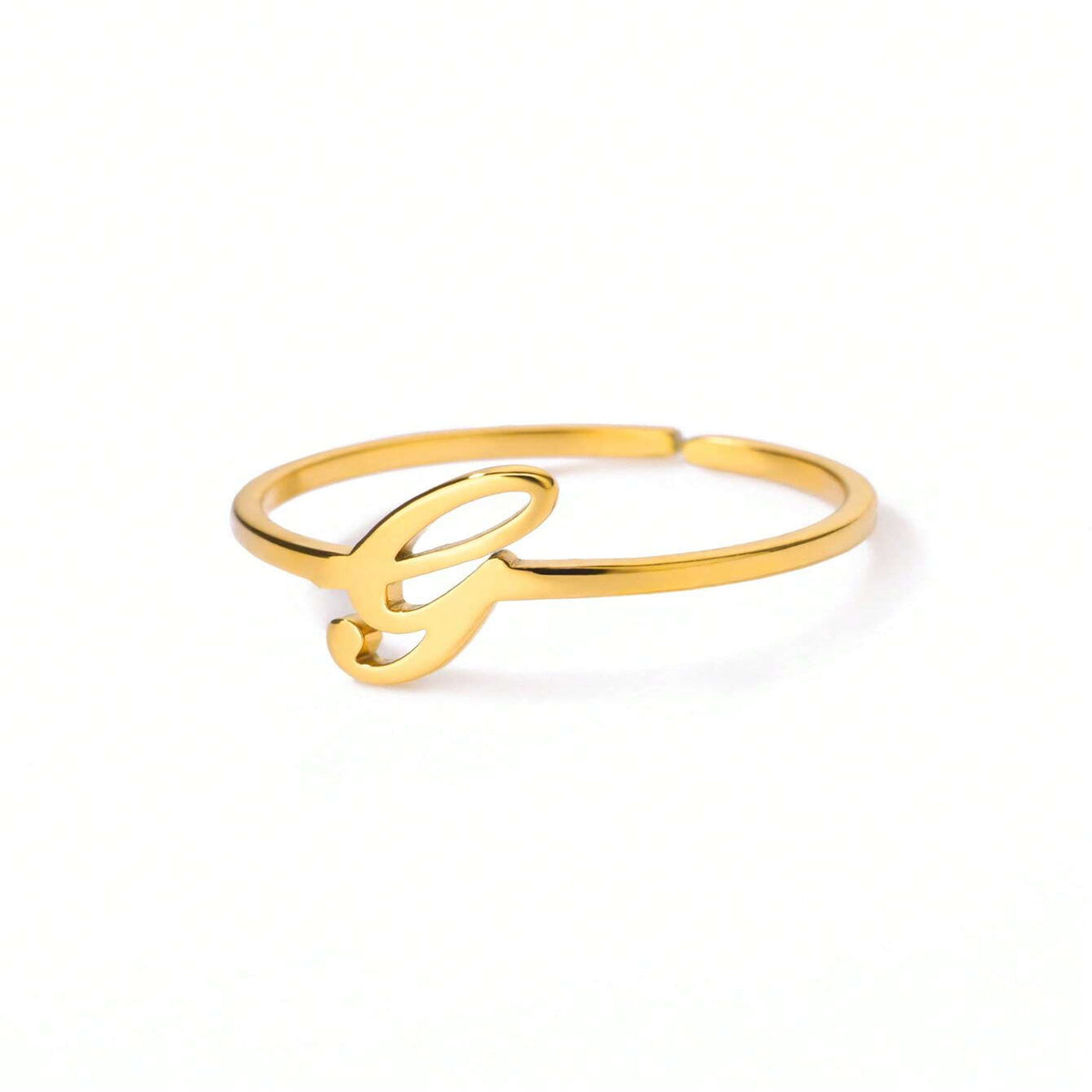 The Lettre Initial Ring — G-Gold