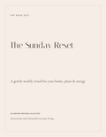 The Sunday Reset | Weekly Planning Workbook PDF