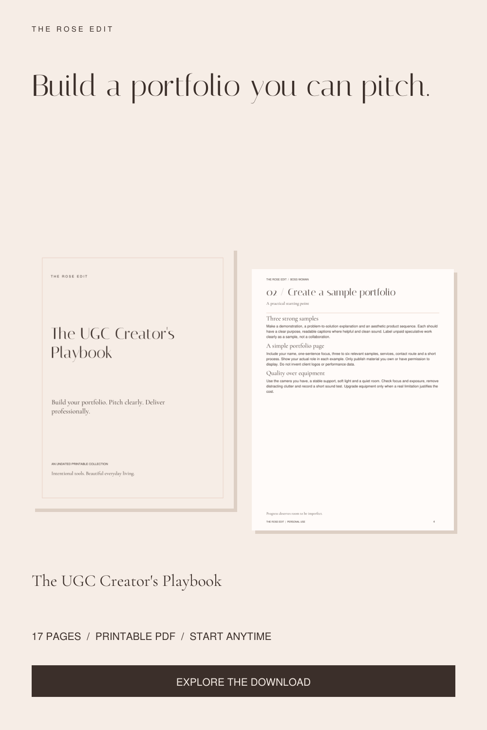 UGC Creator's Playbook | Portfolio, Pitch & Delivery Guide