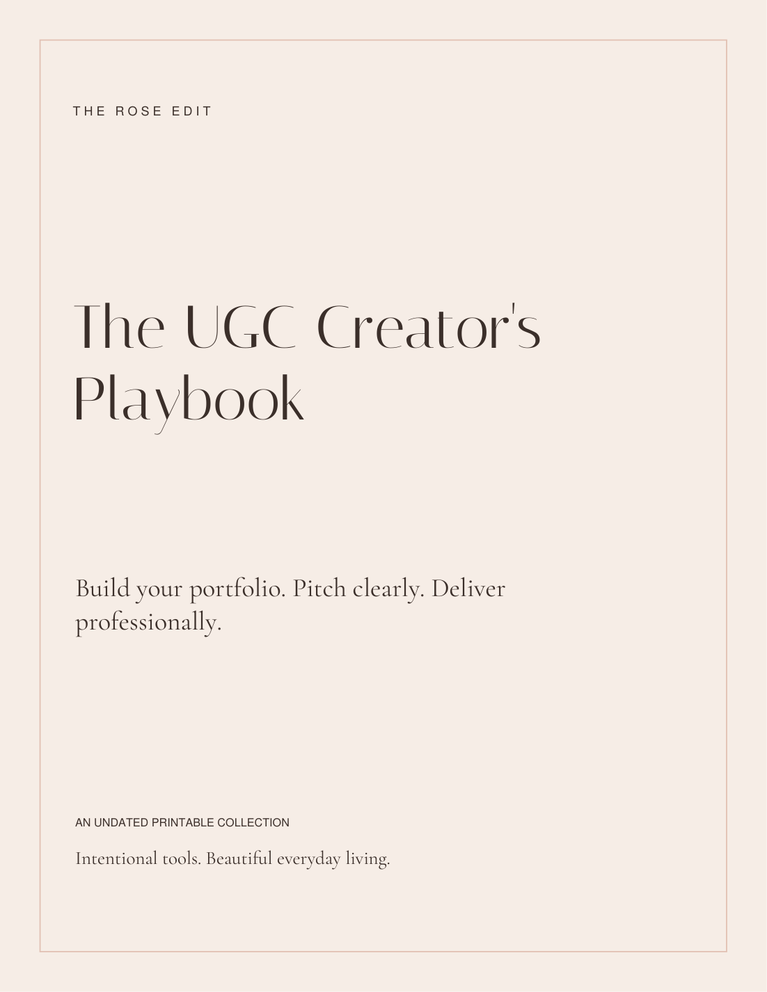 UGC Creator's Playbook | Portfolio, Pitch & Delivery Guide